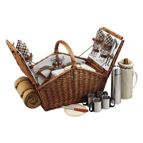 Picnic At Ascot Huntsman Wicker Picnic Basket For 4 London Picnic