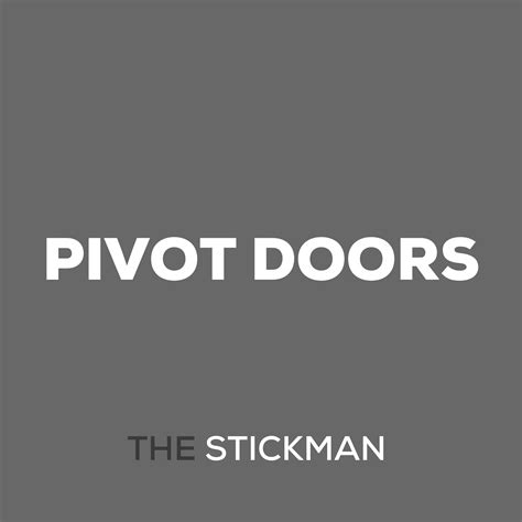 Aluminium Pivot Doors | The Stickman Store