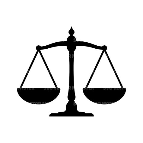 Scales Of Justice Svg Weight Scale Svg Vector Cut File For Cricut