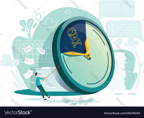 Deadline Time Management Business Concept Vector Image