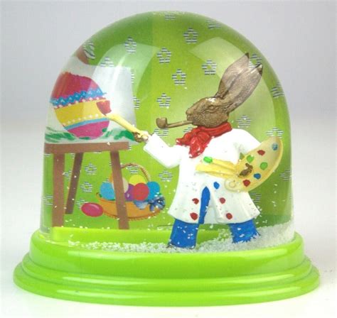 Easter Snow Globe Easter Bunny Easter Egg Bakelite Hard Plastic 50s 60s