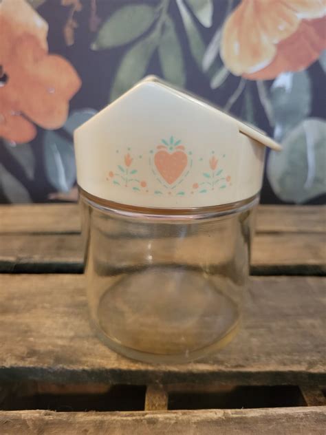 Vintage Gemco Glass Sugar Dispenser Country Cottage Style Screw On Lid Free Shipping Etsy