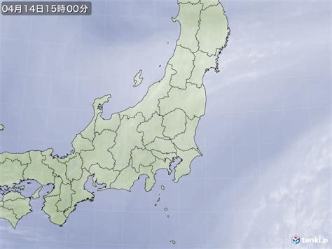 過去の気象衛星東日本2024年04月14日 日本気象協会 Tenkijp