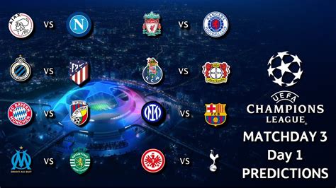 Champions League Matchday Day Predictions Youtube