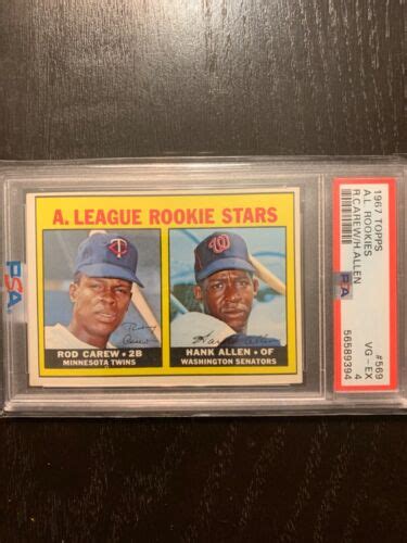 1967 Topps Rod Carew RC Rookie Card High 569 Minnesota Twins VG EX PSA