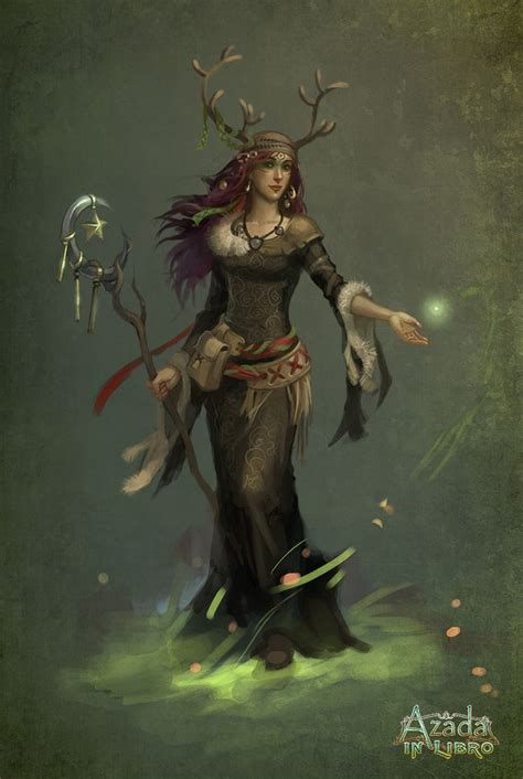 Female Druidsorcerer Dandd Rangers Barbarians And Druids