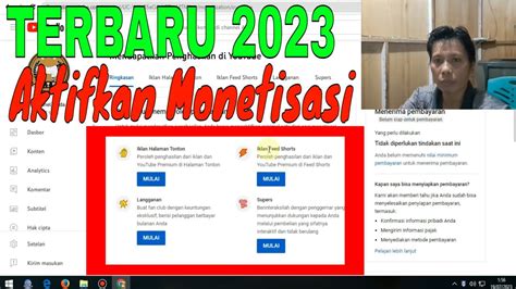 Cara Aktifkan Monetisasi Video Youtube Youtube