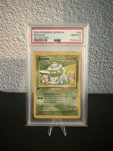 Pokemon Base Set 1999 Bisasam 1st Edition PSA 10 Kaufen Auf Ricardo