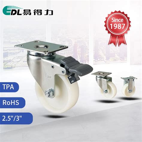 Edl Light Duty Caster Tpa Rigid Caster Plate Swivel Caster Plate