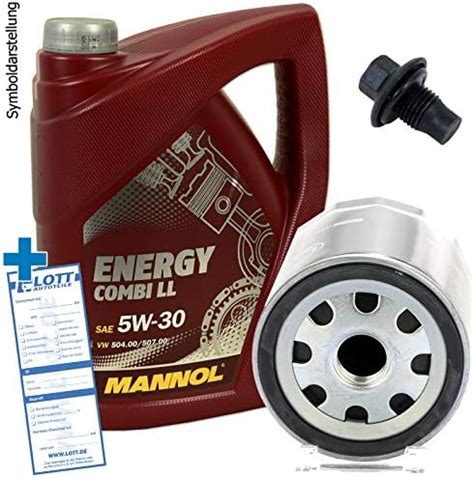 Lwechsel Set Inspektion Liter Mannol Energy Combi Ll W Motor L