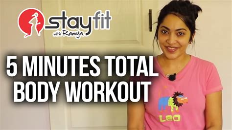 5 Minutes Total Body Workout Stay Fit With Ramya Youtube