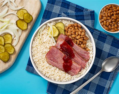 BBQ Brisket Plate Served Over White Rice | Minute® Rice