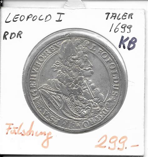 Taler Erzherzog Leopold I Kb F Lschung Ca Gramm Taler Rdr