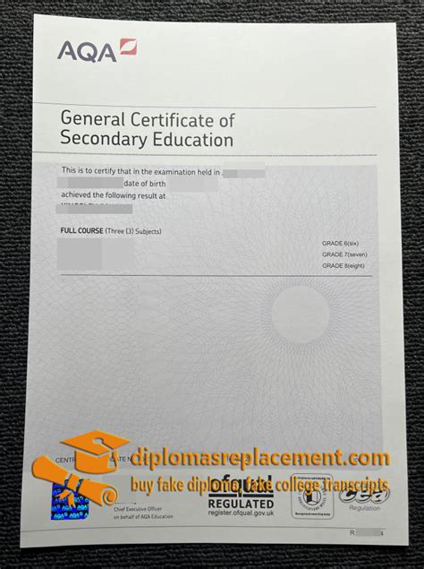 Where To Purchase A Fake Aqa Gcse Certificate Replica In The Uk