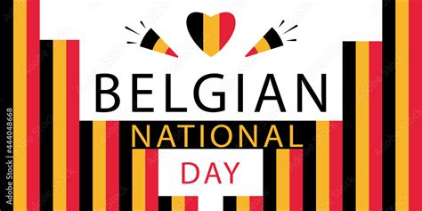 Belgian National Day concept. For greeting banner, poster, flyer. Vector illustration. Stock ...