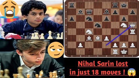 Nihal Sarin Lost In Just 18 Moves Daniil Dubov VS Nihal Sarin By