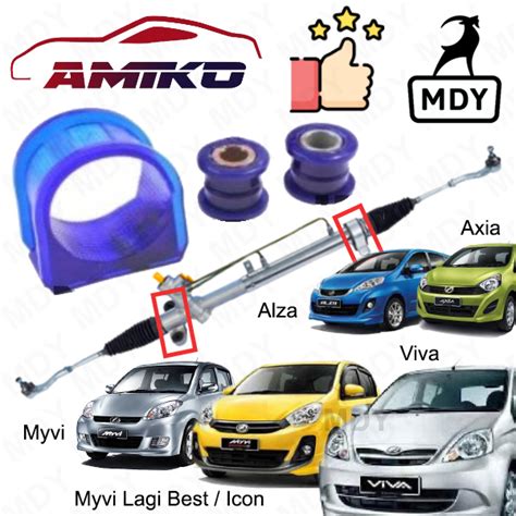 Amiko Silicone Steering Rack Bush Set Perodua Myvi Lagi Best Icon