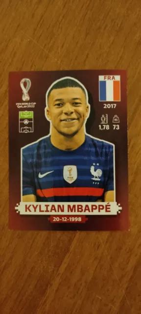 PANINI WORLD CUP Qatar 2022 Kylian Mbappe N 20 Francia Oryx Edition EUR