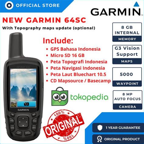 Jual Paket Lengkap Garmin Gps Map Sc Free Peta Topografi Indonesia