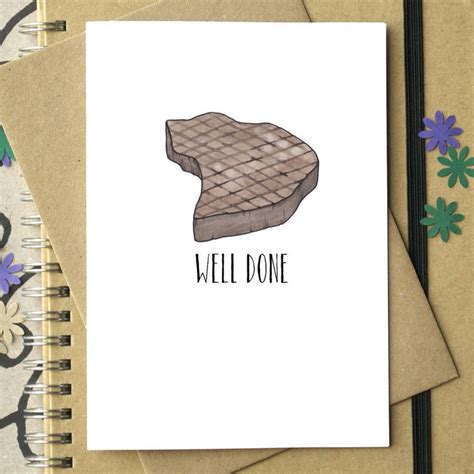 Well Done Funny Steak Congratulations Card By Becka Griffin