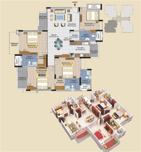 Rental 4 Bedroom 1561 Sq Ft Apartment In AWHO Vijay Vihar Wagholi