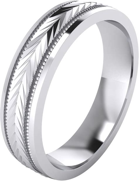 5 Styles Heavy Solid Sterling Silver Wedding Band Diamond Cut