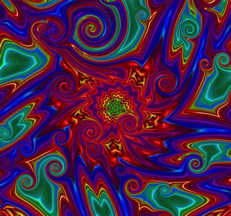 Fractal Floral Wave Particle Psychedelic Art Timothy Helgeson