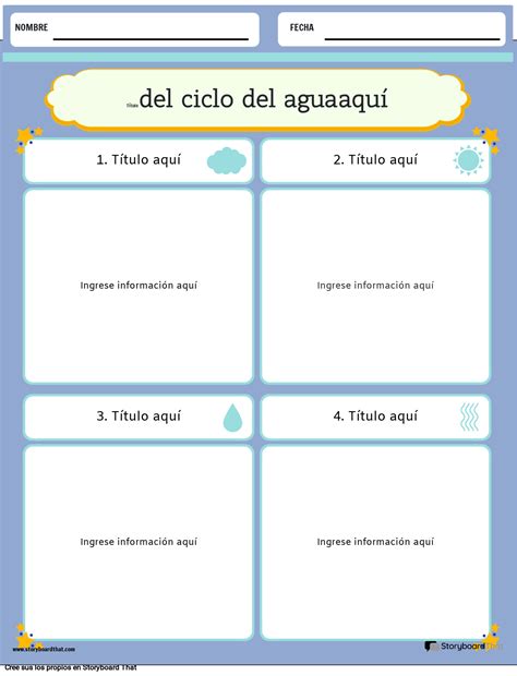 Hojas De Trabajo Gratuitas Sobre El Ciclo Del Agua Creador De Hojas