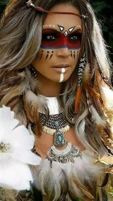 Beautiful 2019 Beautiful Halloween Makeup Native American Makeup Girl Halloween Makeup