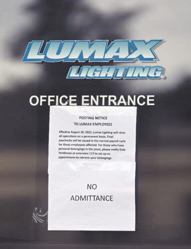 Lumax Lighting ceases all operations | News, Sports, Jobs - Altoona Mirror
