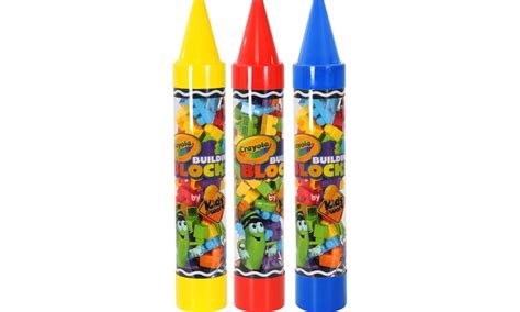 Crayola Kidswork Building Blocks In Giant Crayon Tubes Groupon