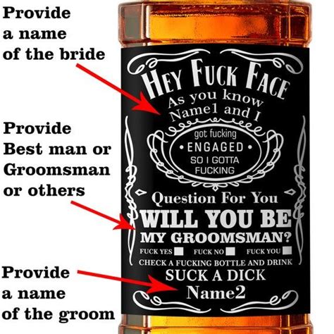 Will You Be My Groomsman Whiskey Bottle Invitation Best Man Etsy Groomsman Invite Be My