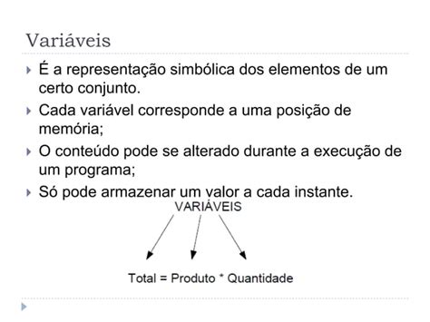 Variáveis Constantes E Tipos De Dados Ppt