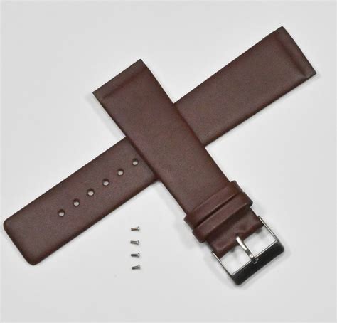 Genuine Leather Skagen Watch Strap 22mm Screw On Black Brown