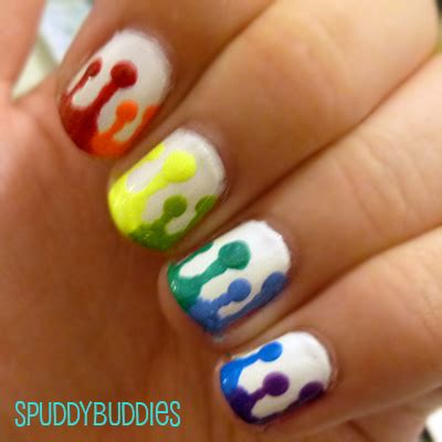 Spud Nails Rainbow Drip Nail Art With Tutorial Kind Of