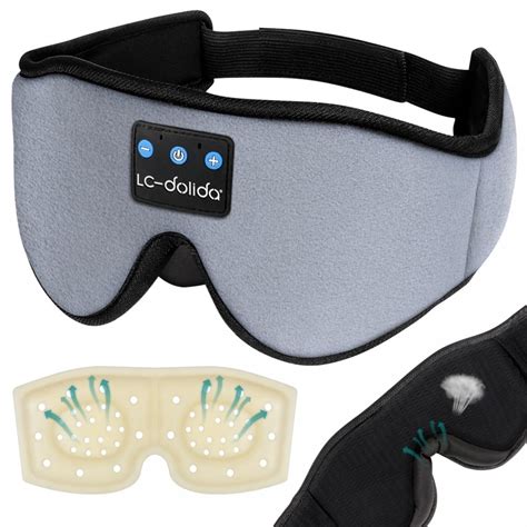 LC Dolida Sleep Headphones 3D Bluetooth 5 2 Headband Sleep Mask