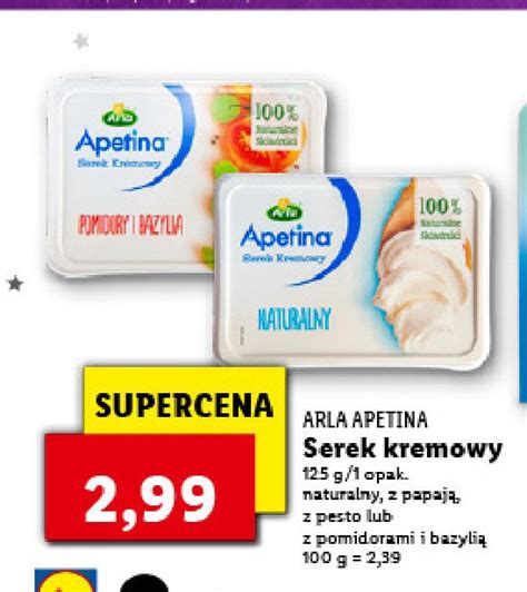 Serek Kremowy Naturalny Arla Apetina Cena Promocje Opinie Sklep