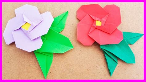 Cómo hacer FLORES de Origami FÁCIL FLOR de Papiroflexia YouTube