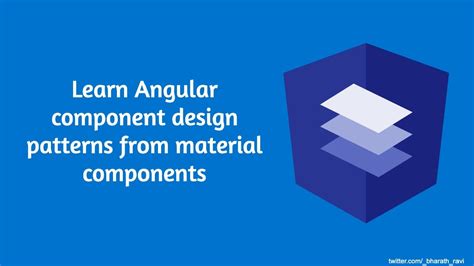 Learn Angular Component Design Patterns From Material Components