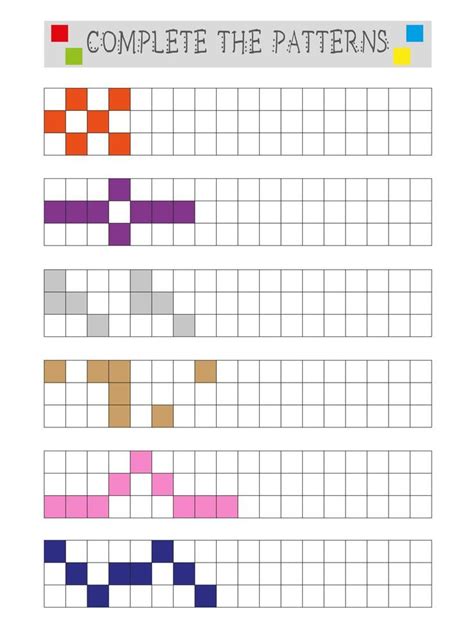 Complete The Pattern Worksheet For Kids Educational Game For