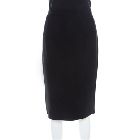 Dolce And Gabbana Black Stretch Crepe Pencil Skirt M Dolce And Gabbana Tlc