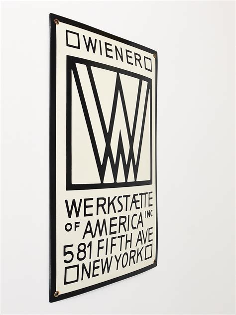 Rare Wiener Werkstätte of America Inc New York Enameled Advertising