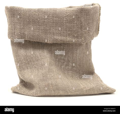 Empty Burlap Sack Isolated On White Background Stock Photo Alamy