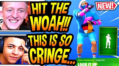 TFUE STREAMERS REACT TO NEW LOCK IT UP EMOTE DANCE HIT THE WOAH