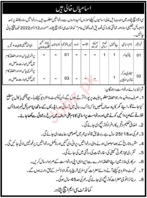 Cmh Peshawar Jobs 2022 2024 Job Advertisement Pakistan