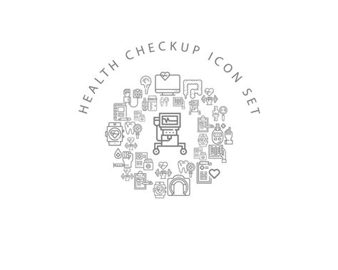 Premium Vector Health Checkup Icon Set Design