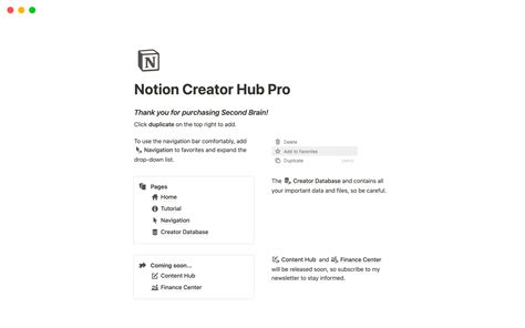 Notion Creator Hub Pro Notion Template