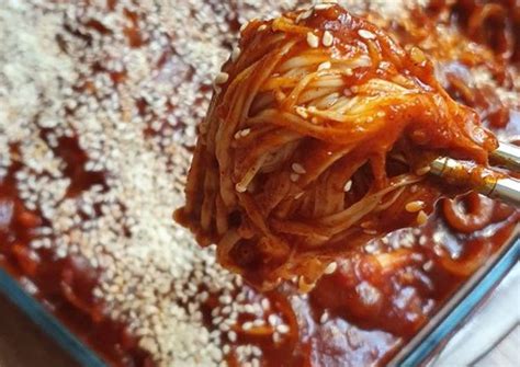resep jamur enoki ala korea oleh morena merry cookpad