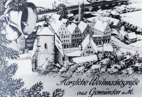 Weihnachtspostkarte aus Gemünden am Main Nachkriegszeit heimat hub