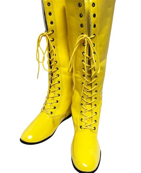 Yellow Wrestling Boots Cheap Sale